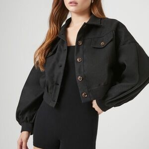 Cropped bomber jacket